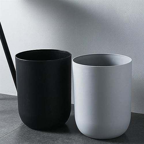 Poubelle salon et bureau compacte corbeille blanche - 4