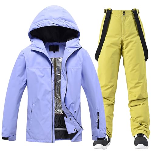 Veste de ski pour homme et pantalon contre le froid et le vent en montagne