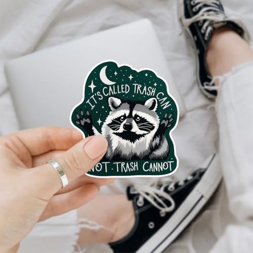 Image of (3PCs) It's Called Trash Can Not Trash Cannot Sticker, Racoon Sticker, Trash Panda Stickers, Humor Motivational Mental Health Vinyl Stickers for Laptop Bottle Phone Car Window Helmet 3 inch (Normal, 3in)