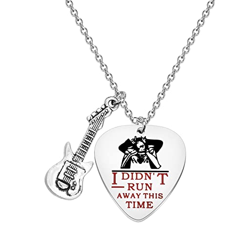 KEYCHIN Collar para fanáticos de los programas de televisión, regalos inspirados en la serie de televisión, "I Didn't Run Away This Time", joyería para amigos y familiares, L, Acero inoxidable, Acero