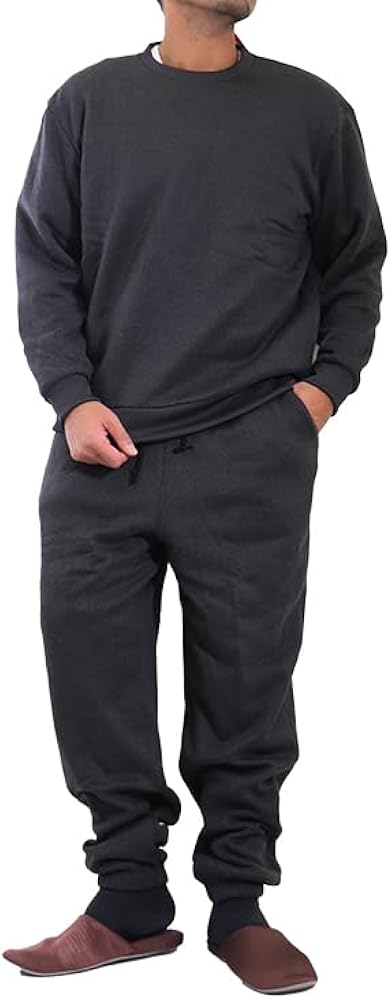 ボア　スウェット上下　M アーケード]上下セットアップスウェットメンズボアトレーナー