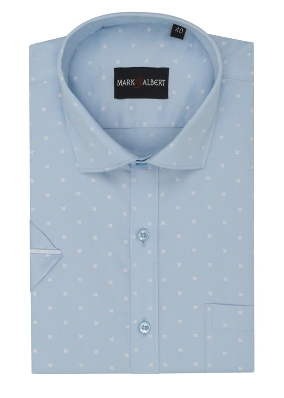 Image of MARK & ALBERT Mens Half Sleeves Printed Shirt