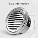 Louvered Vent, Soffit Vent with Screen, 4.7 Inch Round Cover, Stainbless Steel Louvered Ventilation Grille for Garage Kitchen Bathroom Wall, Shed