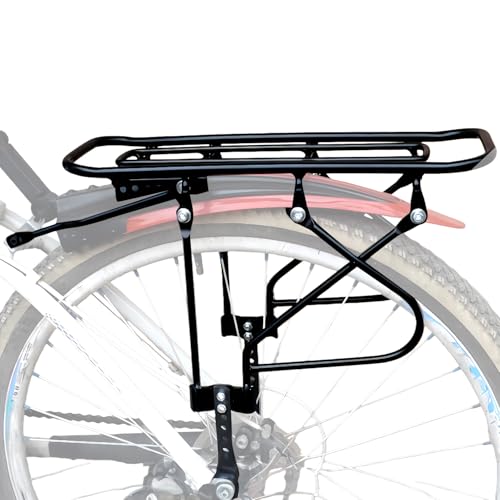Portabicicletas trasero de acero ajustable para suministros de picnic viajes y ciclismo