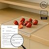 Acrylic Cutting Board with Counter Lip, Clear Cutting Boards for Countertop Protector, Non-Slip Cutting Board for Kitchen Counter, Aesthetic Kitchen Decor Gadgets House Warming Gifts(16.1"x12.5") #2