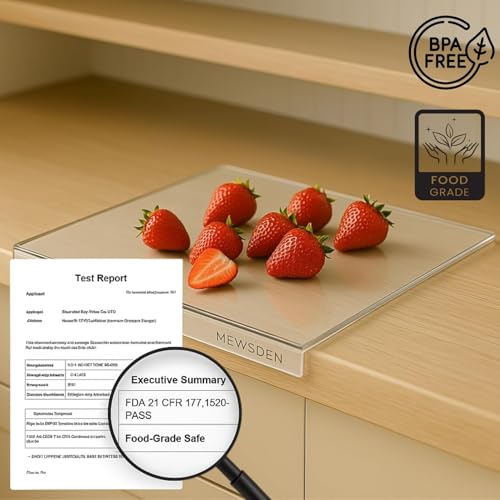 Acrylic Cutting Board with Counter Lip, Clear Cutting Boards for Countertop Protector, Non - image 4