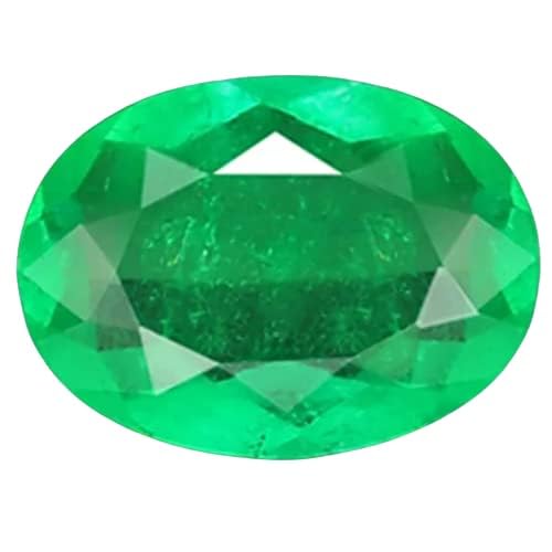 Émeraude naturelle de 9,25 carats certifiée en taille ovale pour homme et femme