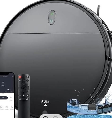 Robot Vacuum and Mop Combo, WiFi/App/Alexa, Robotic Vacuum Cleaner with Schedule, 2 in 1 Mopping Robot Vacuum with Watertank and Dustbin, Self-Charging, Slim, Ideal for Hard Floor, Pet Hair, Carpet Robot Vacuum and Mop Combo, WiFi/App/Alexa, Robotic Vacuum Cleaner with Schedule, 2 in 1 Mopping Robot Vacuum with Watertank and Dustbin, Self-Charging, Slim, Ideal for Hard Floor, Pet Hair, Carpet