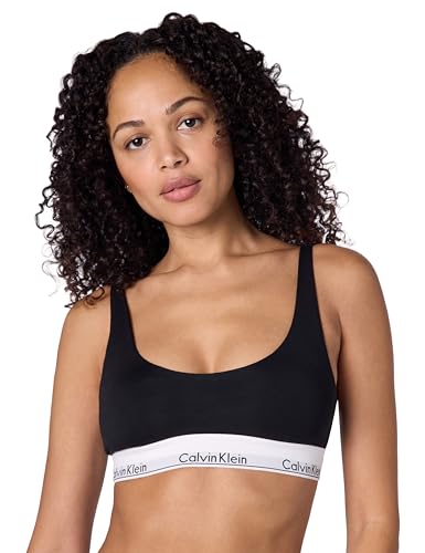 Calvin Klein Modern Cotton Lightly Lined Scoopneck Bralette Black