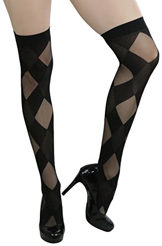 Image of ToBeInStyle Women's Nylon Thigh High Schoolgirl Opaque Stockings