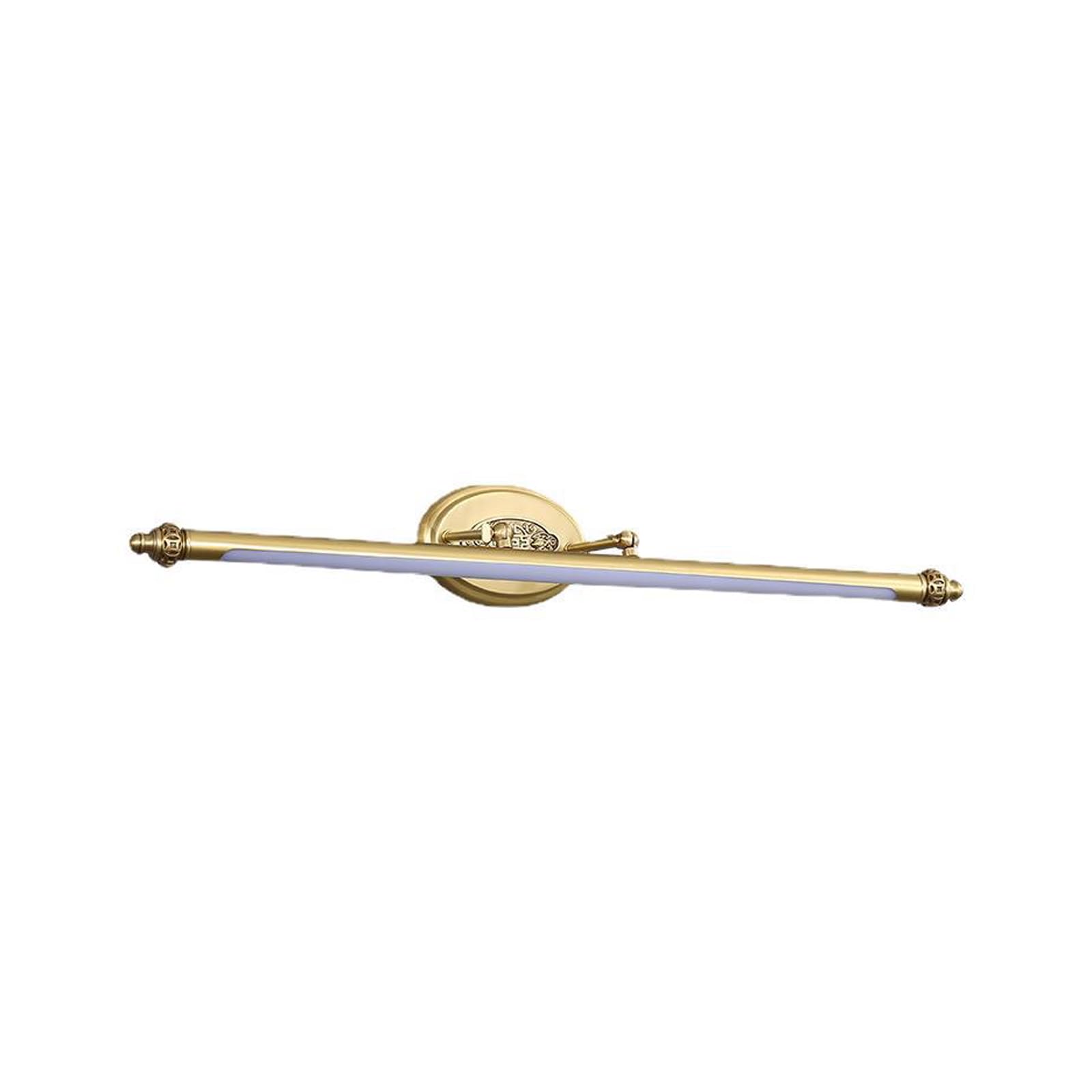 Lampada da toeletta a LED in ottone con paralume per PC Illuminazione da bagno dimmerabile su specchio Lampada da quadro con opere d'arte retrò Lampada da parete regolabile a 180°