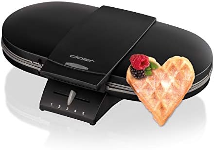 Bild 9 - Cloer 1329 Doppelwaffeleisen für zwei Herzwaffeln, 1700 W, Waffelgröße je 15,5 cm, optische Fertigmeldung, mattiertes Edelstahlgehäuse