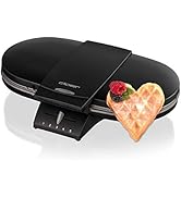 Piastra Per Waffle A Cuore Cloer - 930 W, Rivestimento Antiaderente, Doratura Regolabile - Foto 8