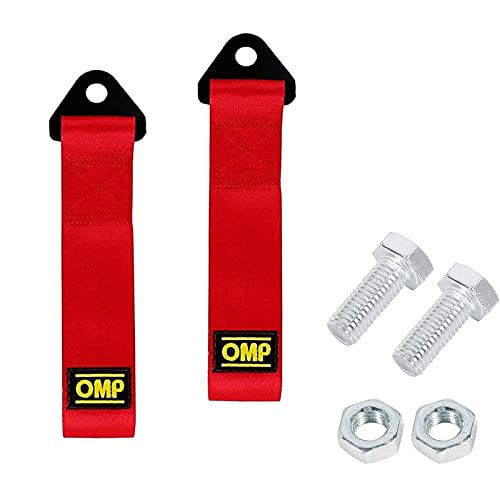 2 Pièces Sport Sangle de Remorquage Set, Racing Voiture Remorque Corde, Sport Sangle de Remorquage, pour Attaché au Pare-Chocs de la Voiture, Remorquage, Remorque, Transportant 2 Tonnes de Poids