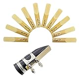 20pcs Clarinet Reeds 2.5 1 1/2 Reeds for Clarinets Strength 2.5 with Plastic Box (2 Boxes, Total of 20 Reeds)