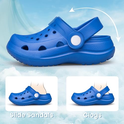 Image of vibdiv Boys Girls Clogs Kids Garden Shoes Unisex Child Cartoon Slides Sandals Beach Slipper Indoor Outdoor(Toddler /Little Kids /Big Kids)