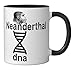 Double Helix Neanderthal DNA Genetic Design Ceramic Mug, Black/White