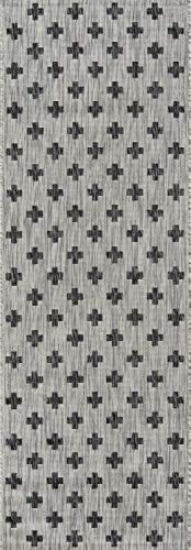 Novogratz by Momeni Rugs by Momeni Villa Umbria Indoor Outdoor Rug, 2' X 6' Runner, Grey