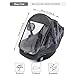 Miracle Baby Car Seat Rain Cover, Universal Infant Car Seat Weather Shield with Storage Bag,Waterproof Baby Car Seat Cover with Breathable Ventilation, Baby Travel Accessories (Grey)