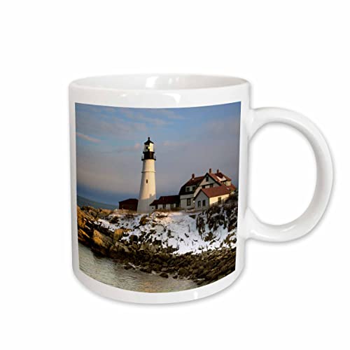 3dRose Portland Head, Cape Elizabeth, Casco Bay, Gulf of Maine 11oz Mug