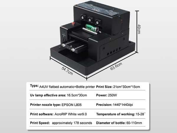Power switches and USB port on Furvveerr A4 L805 UV Printer