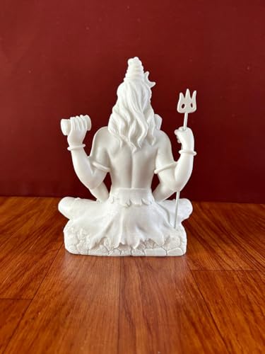 Estatua de Lord Shiva talla mediana de mármol miniatura 3