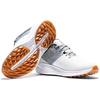 FootJoy Women's FJ Flex Lightweight Soft EVA Midsole Golf Shoes (Heathered Olive/White)