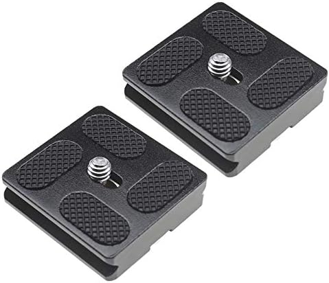 Micro Traders 2Pcs 40mm Quick Release Plates PU40 Camera Camcorder Tripod Ballhead QR Plate Holder with 1/4Inch Screw Universal