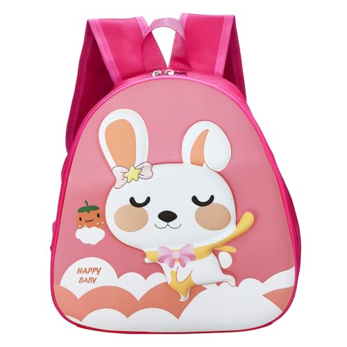 Image of Bembika School Bag The Perfect Children Backpack and School Bags for Kids Compact Stylish Backpack for Kids Kindergarten Backpack and Travel Backpack- (Rabbit|Pink)