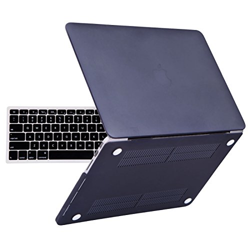 HDE MacBook Pro 13 Inch Retina Case with Keyboard Skin (No CD ROM 2012-2015) Lightweight Hardshell Protective Cover fits Apple MacBook Pro 13 Models A1425 / A1502 (Black)
