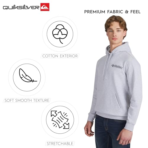 Image of Quiksilver Men's Regular Fit Super Soft Fleece Midweight Pullover Hooded Sweatshirt