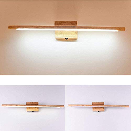 Lámpara de pared de madera maciza artesanal con aplique LED integrado 5
