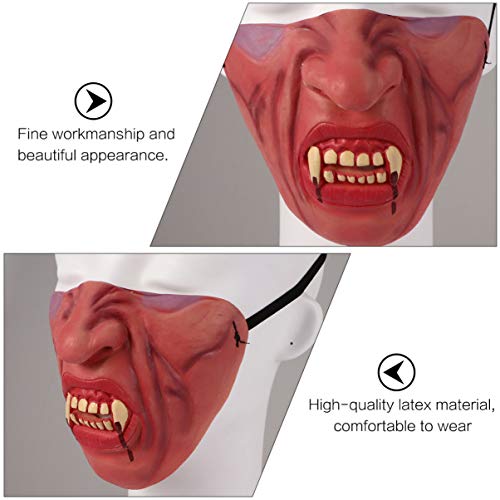 Vosarea 3 PeÃ§as MÃ¡scara Meia Face de Halloween MÃ¡scara de LÃ¡tex de Halloween Assustador MÃ¡scara