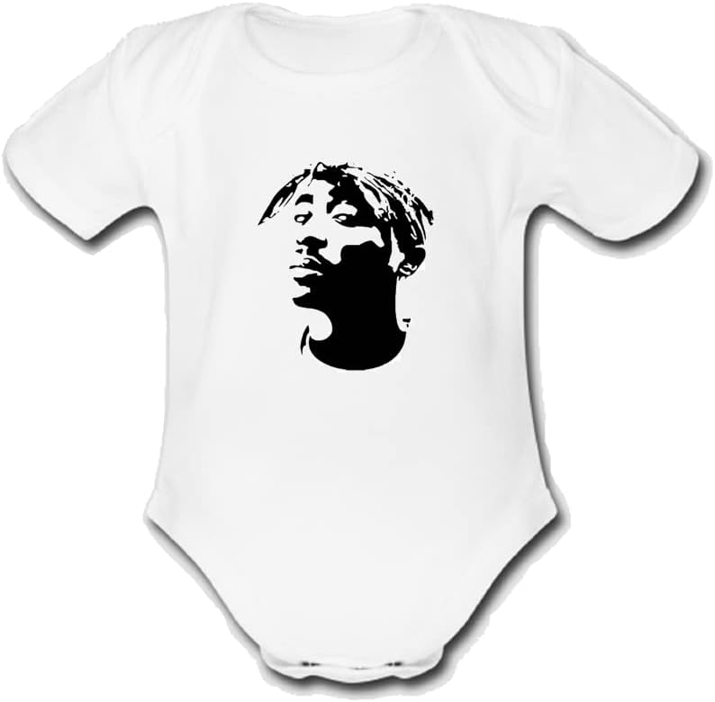 PsychobabyTUPAC 2PAC SHAKUR BANDANA Personalised Unique Baby Vest Baby Grow Babygrow Cute Novelty Boys Girls Unisex Funny