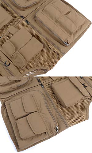 Summer Fishing Gilet Mens Mesh Utility Sleeveless Jacket Quick Dry Hunting Hiking Waistcoat Multi Pockets Casual Vest - Image 6