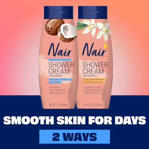 Nair Sensitive Shower Cream Hair Remover With Natural Coconut Oil And Vitamin E, Body Hair Removal Cream For Women thumb #9