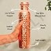 Copper Water Bottle - 34oz - Handcrafted Ayurvedic 100% Pure Copper Water Bottle for Drinking |Men & Women| Leak-Proof Lid BPA Free Non-Insulated & Eco Friendly with Premium Quality for Sport & Travel