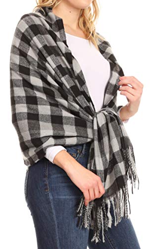 Sakkas Iris Warm Super Soft Cashmere Feel Pashmina Shawl/Scarf with Fringes4