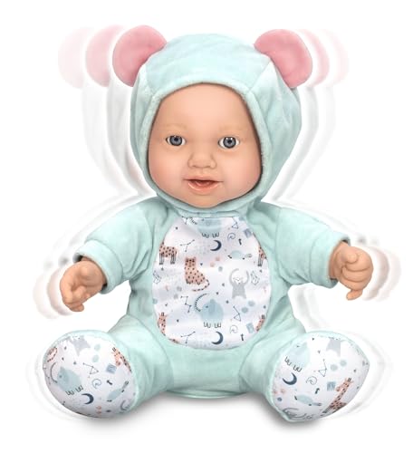 Mother Love Dolls 9 Inches,Giggle & Wiggle ā Interactive Baby Dolls Sounds & Movements with Sonic Control Rattle, for 3+ Year Old Girls Gifts, Pretend Play