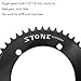 DJC Stone 130 BCD Chainring Fixed Gear Track Bike Fixie Round 42T 46T 48T 50T 52t 54 58t 60t Tooth Chainwheel 130bcd 1/2 * 1/8 Chain (52T)