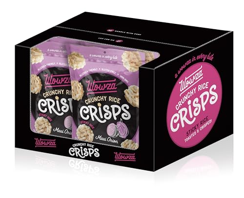 Wowza Sweet Maui Onion Rice Crisps, Healthy Sticky Rice Crunchy Rice Crisps, 3.5 oz bag (8 pack) - Thumbnail 4