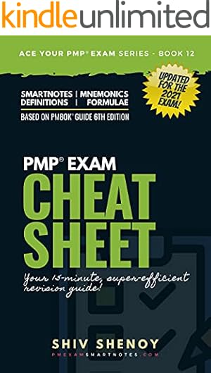 PMP Exam Cheat Sheet - Your 15 Minutes PMP® Revision Guide For PMBOK ...