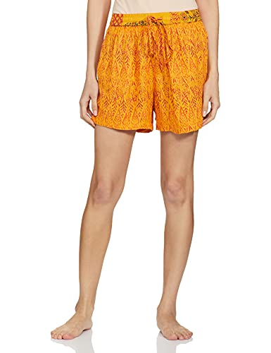 Image of Indigo Women's Bermuda Shorts (Pack of 2) (AW21 /BLC-064 E Color Name: White +Yellow S)