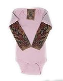 Wild Rose Baby Girls' Tattoo Sleeve Shirt, Butterfly, Pink, 12-18 mos