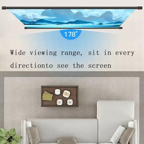 Pantalla de proyección manual pull down 40" 16:9 para interiores miniatura 2