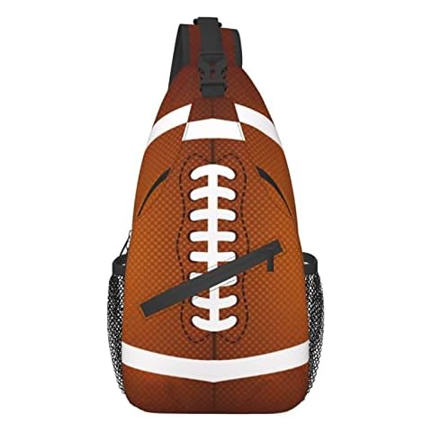 Volleyball Sling Bag Chest Bag Sport Volleyball Crossbody Bags For Mens Womens, American Football, One Size Cover