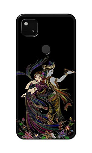 Image of Lord Radha and Krishna Hard Back Case Cover for Google Pixel 4A (4G) Back Cover -(J5) VNS2223