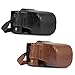 MegaGear Ever Ready Genuine Leather Camera Case Compatible with Fujifilm X-T5 (16-80mm)(Brown)