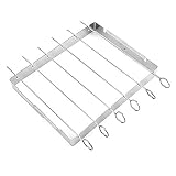 Pinchos reutilizables de acero inoxidable: pinchos planos giratorios de 360 grados son duraderos y respetuosos con el medio ambiente. Adecuado para uso repetido, respetuoso con el medio ambiente y duradero. Puedes crear deliciosas kebab durante años, ideal para los amantes de la barbacoa, hostales de fiesta y caterer comercial.