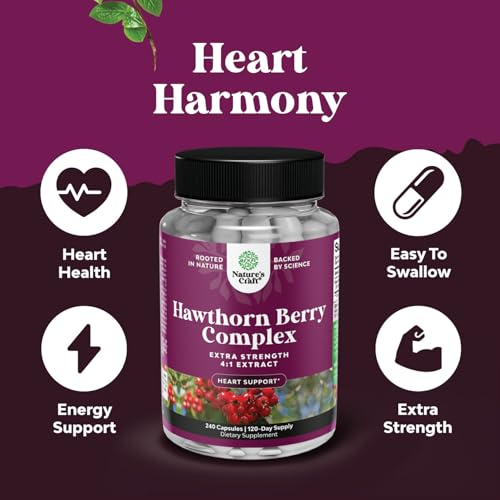 Natures Craft LE S - 1330Mg Per Serving 4:1 Hawthorn Extract Digestion And Heart Health Supplement thumb #2